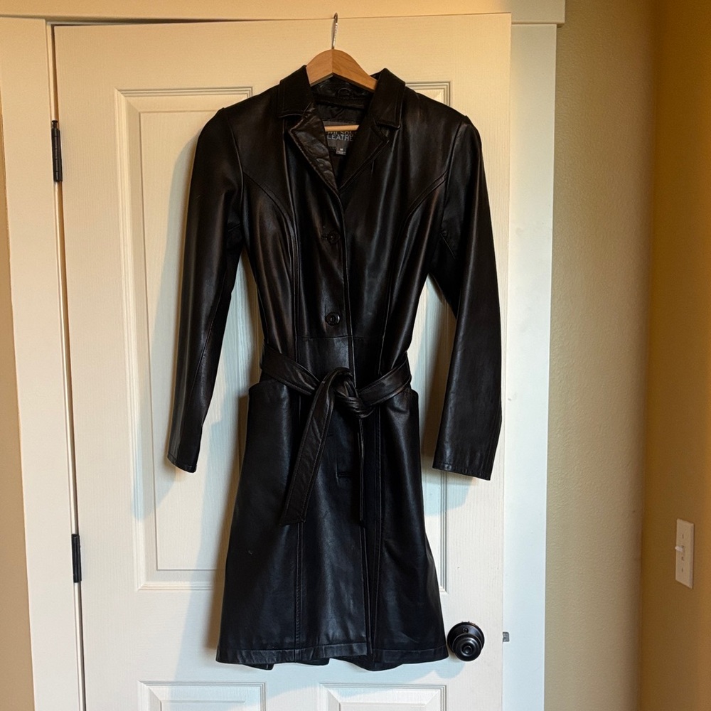 Wilsons Leather Women's Black Belted Jacket